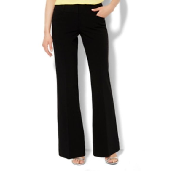 black flare leg dress pants